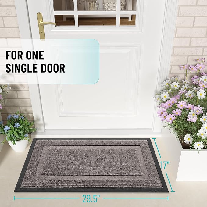 OLANLY Front Door Mat Indoor Outdoor Entrance, Waterproof All-Season,