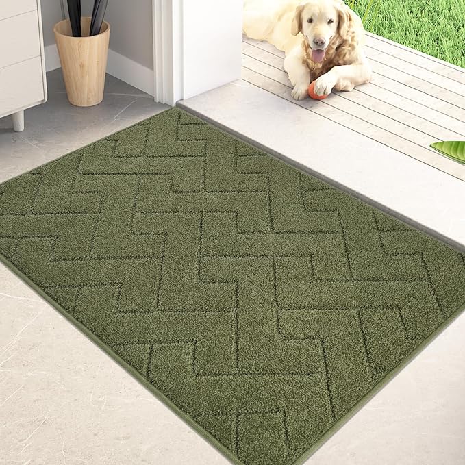 PURRUGS Dirt Trapping Door Mat 24" x 35.5", Non-Slip Machine Washable Entry Rug