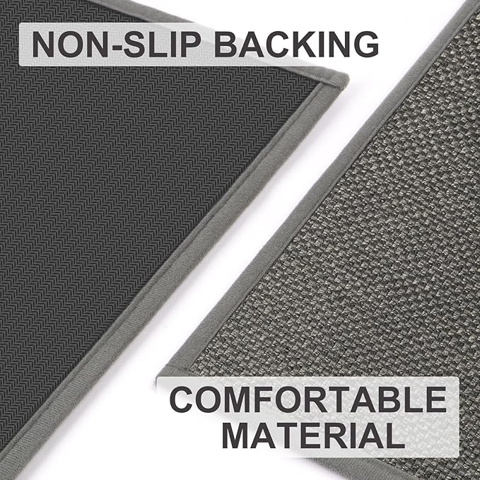 LEKEEPGO Long Door Mat 24"x59", Non Slip Door Mat Indoor Entrance, Rubber