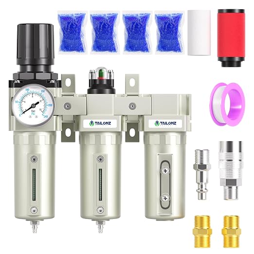 TAILONZ PNEUMATIC 0-240PSI 3/4 Inch NPT Industrial Grade Three Stage Air Drying