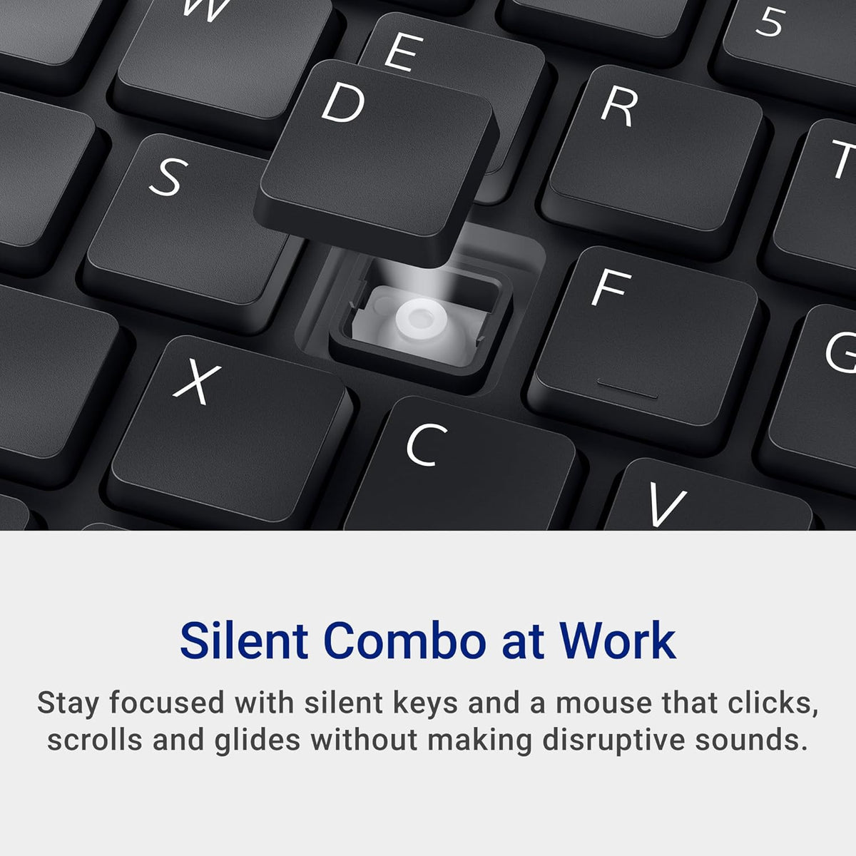 Dell KM555 Pro Compact Silent Keyboard and Mouse, Black