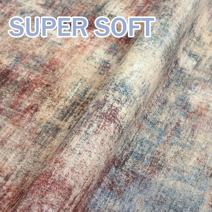 IOHOUZE Abstract Runner Rug 3x16 Ft Washable Runners