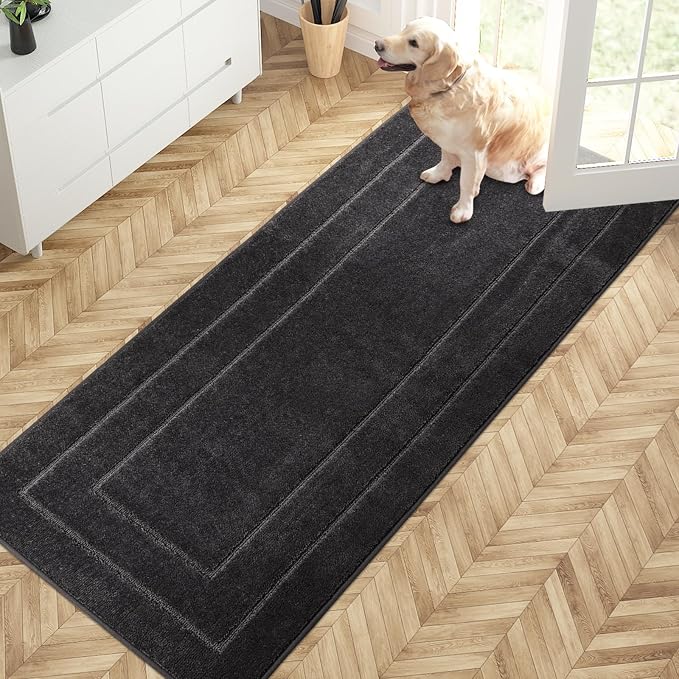 PURRUGS Dirt Trapping Door Mat 32" x 70", Non-Slip/Skid Machine Washable