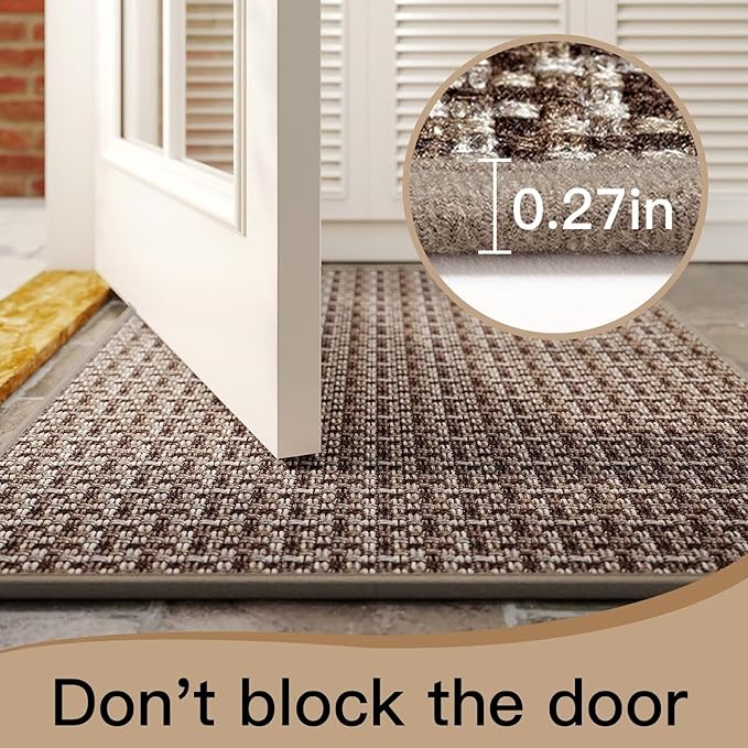 YDKGL Door Mat 24"x35", Dirt Resistant and Absorbent, Non-Slip Rubber Backing