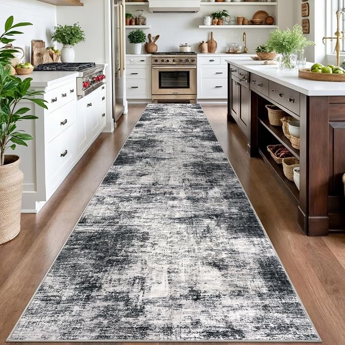 IOHOUZE Abstract Runner Rug 3x16 Ft Long Washable Runners