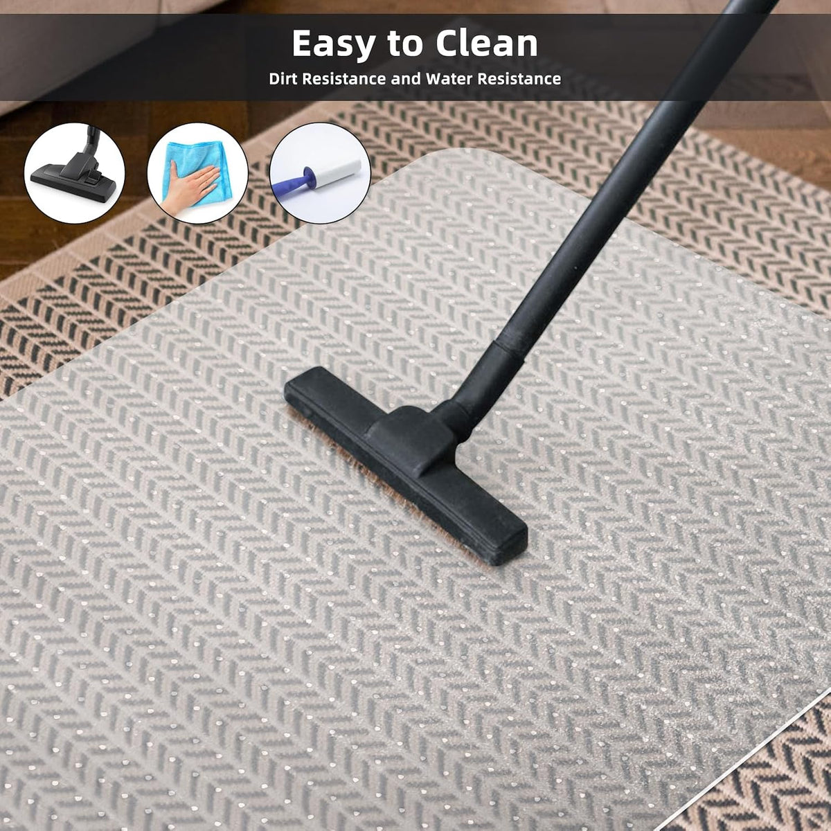 Office Chair Mat for Carpet Floor, Heavy Duty Desk Chair Mat for Low/No Pile Carpeted Floors, Anti Slip Carpets Protector for Home Office (48" x 30")