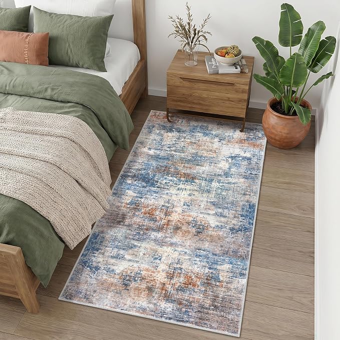 IOHOUZE Abstract Runner Rug 3x6 Ft Washable Runners
