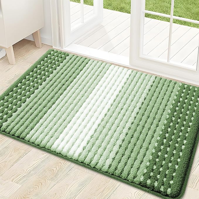 Kitinjoy Indoor Outdoor Door Mat, 32x20 Non-Slip Absorbent Dirt Trapper