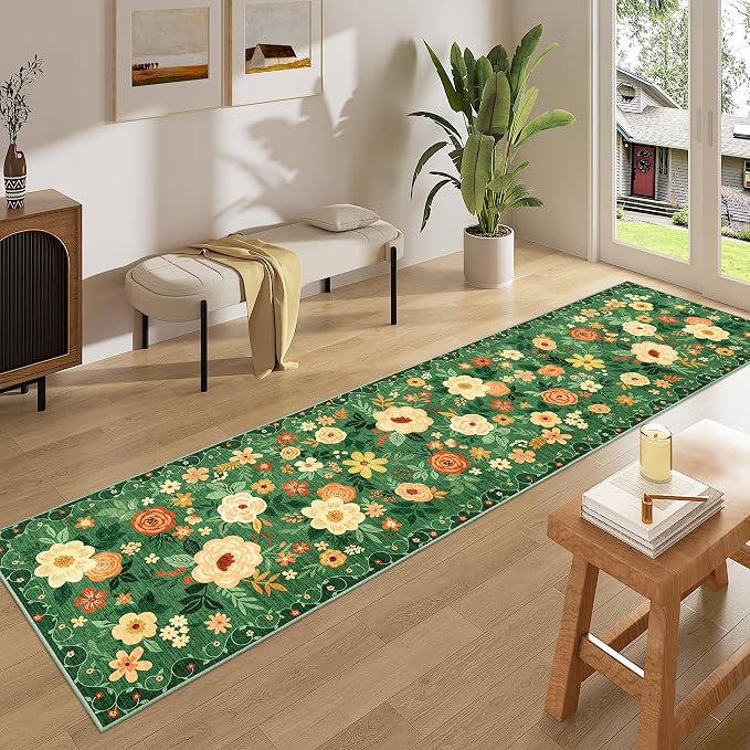 DUKINO 2x8 Runner Rug for Hallway, Washable Kitchen Runner Rug