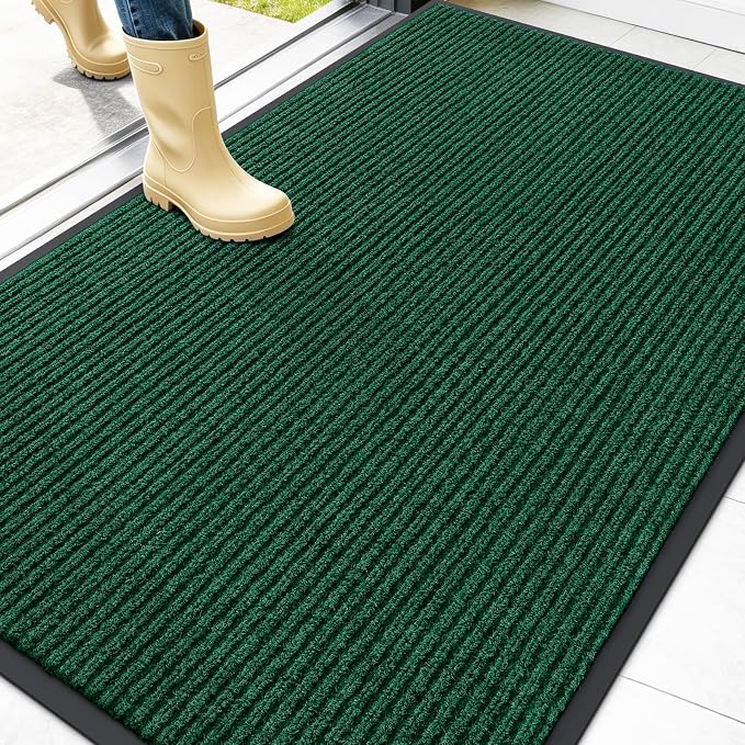 OLANLY Front Door Mat Indoor Outdoor Entrance, Waterproof Heavy Duty Doormat