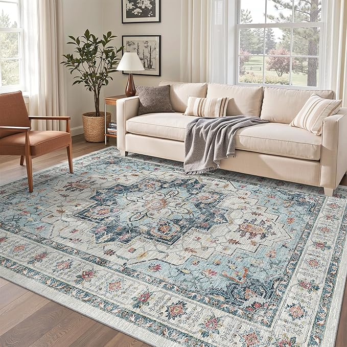 Madane 5x7 Area Rugs for Living Room, Stain Resistant Washable Rug, Non-Slip