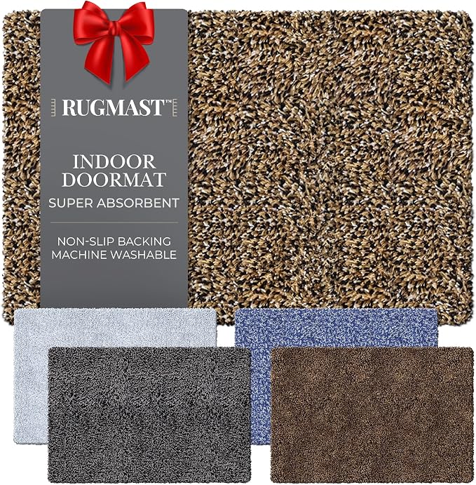 Premium Microfiber Indoor Door Mat – 20"x30" Washable Entry Mat, Waterproof