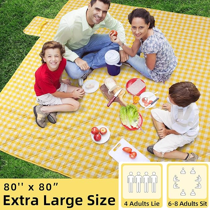 ZAZE Extra Large Picnic Blankets, Camping on Grass