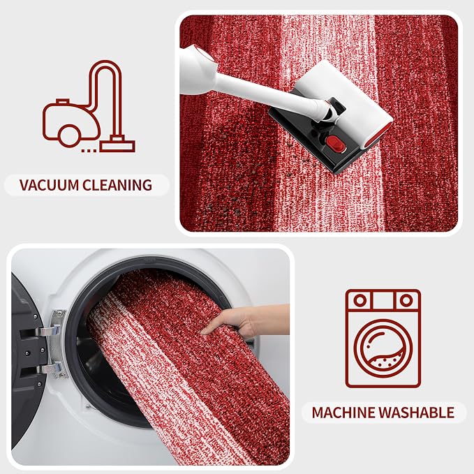 Kitinjoy Indoor Outdoor Door Mat, 47x20 Non-Slip Absorbent Dirt Trapper
