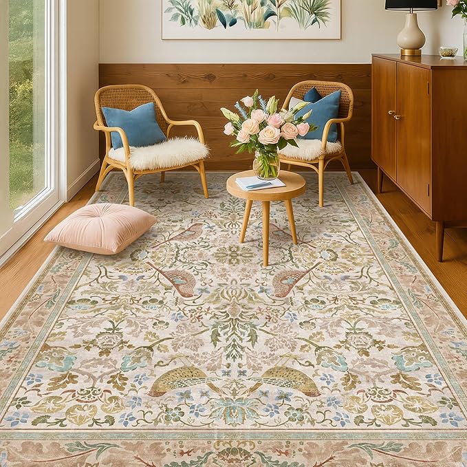 Washable Area Rugs 5x8 for Bedroom