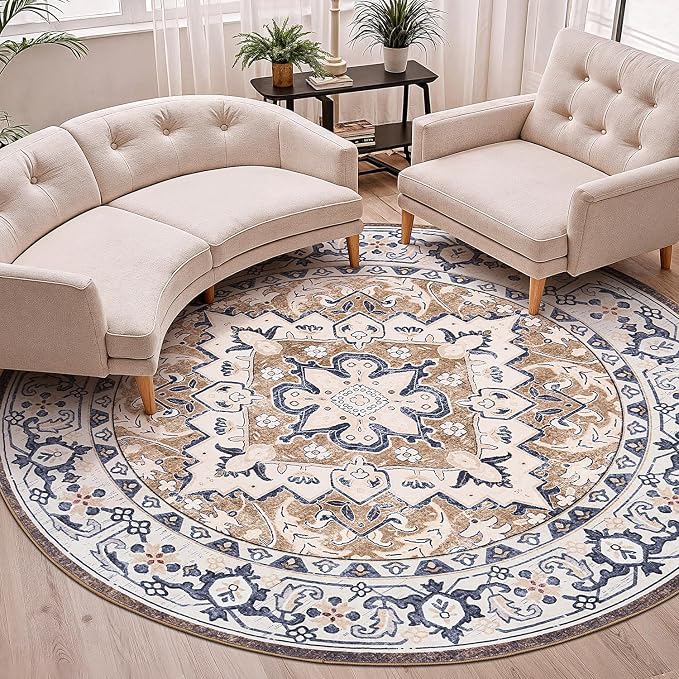 Lofus 8ft Area Rugs for Living Room, Washable Area Rug, Rugs for Bedroom