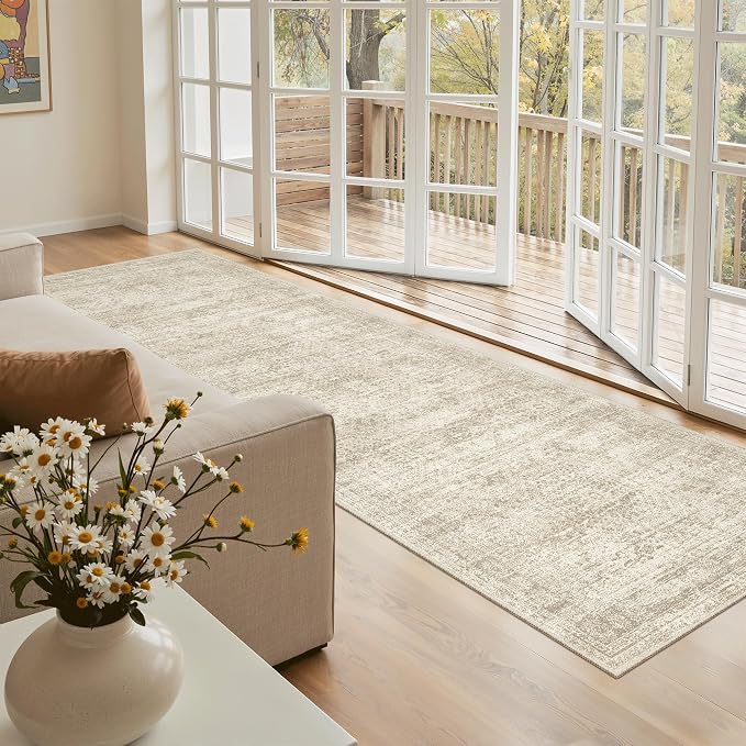 Soalmost Runner Rug 3x8 Washable Non-Slip Hallway Runner Rugs