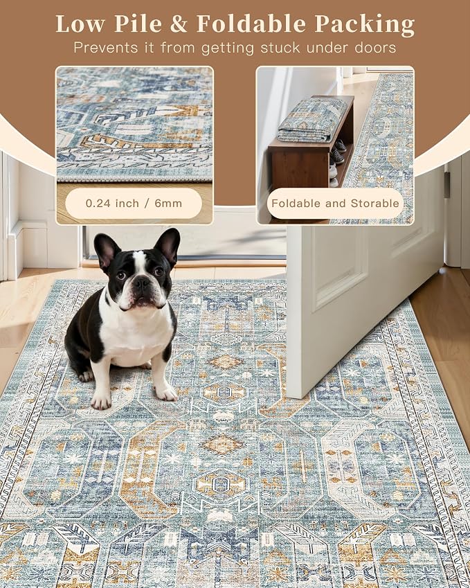 Madane Runner Rugs for Hallway 2x10 Long Washable Non-Slip Hallway Runner Rug