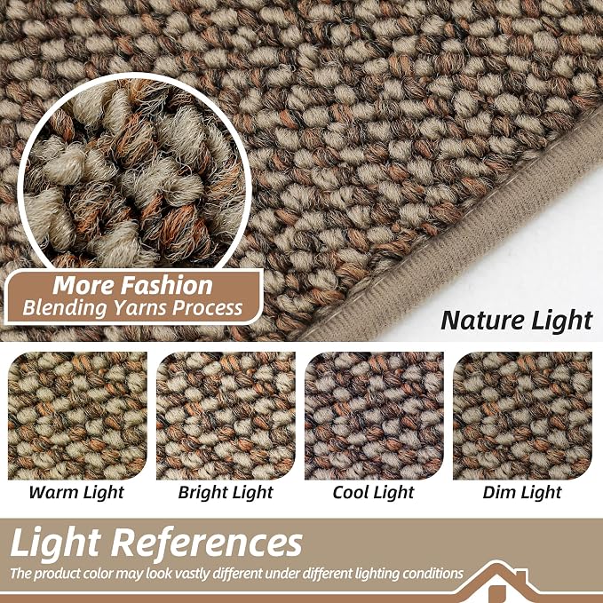 BEQHAUSE Dirt Trapper Door Mat 36" x 60" Half Circle Non Slip Washable Doormats