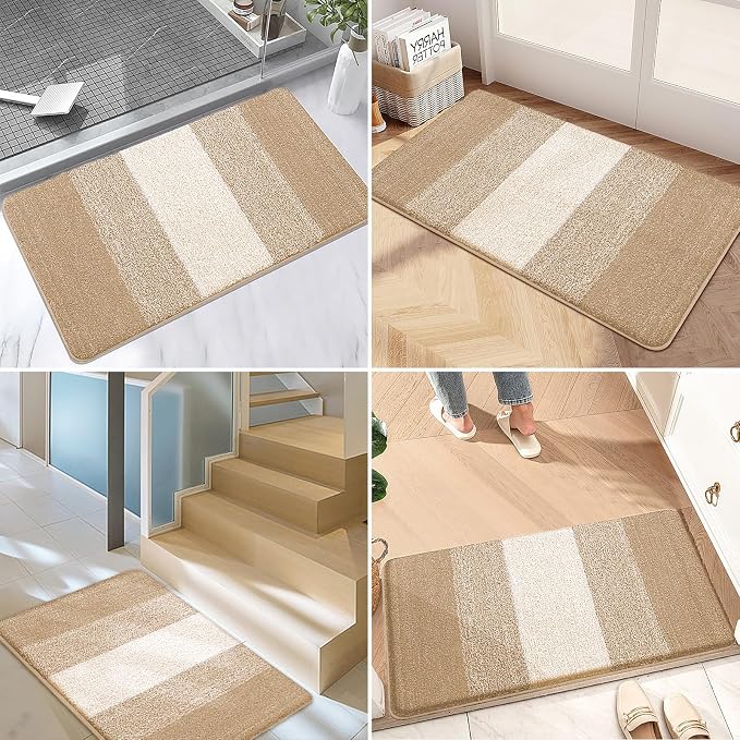 Kitinjoy Indoor Outdoor Door Mat, 59x20 Non-Slip Absorbent Dirt Trapper