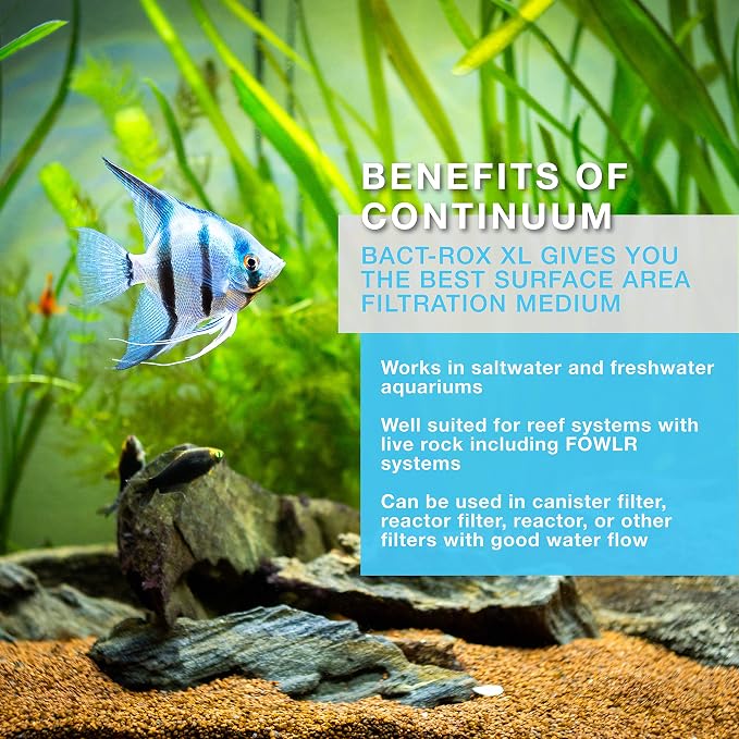Continuum Aquatics "Bact-Rox XL", Extra Large Sized, High-Porosity Filtration