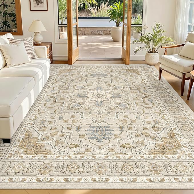 Madane 5x7 Area Rugs for Living Room, Stain Resistant Washable Rug, Non-Slip