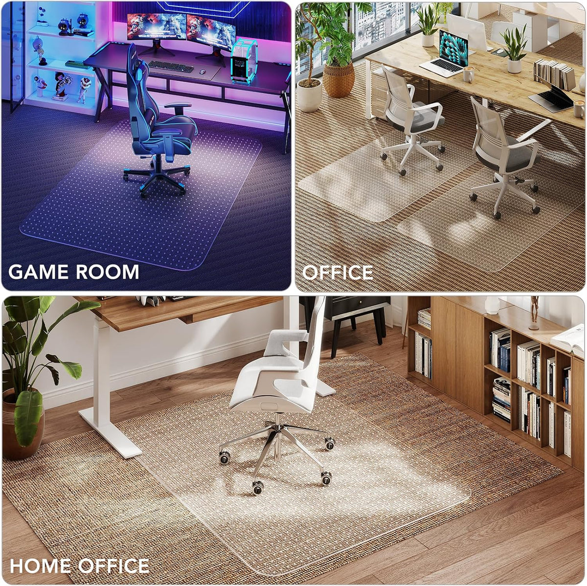 Office Chair Mat for Carpet, 48" x 60" Clear Desk Chair Mat