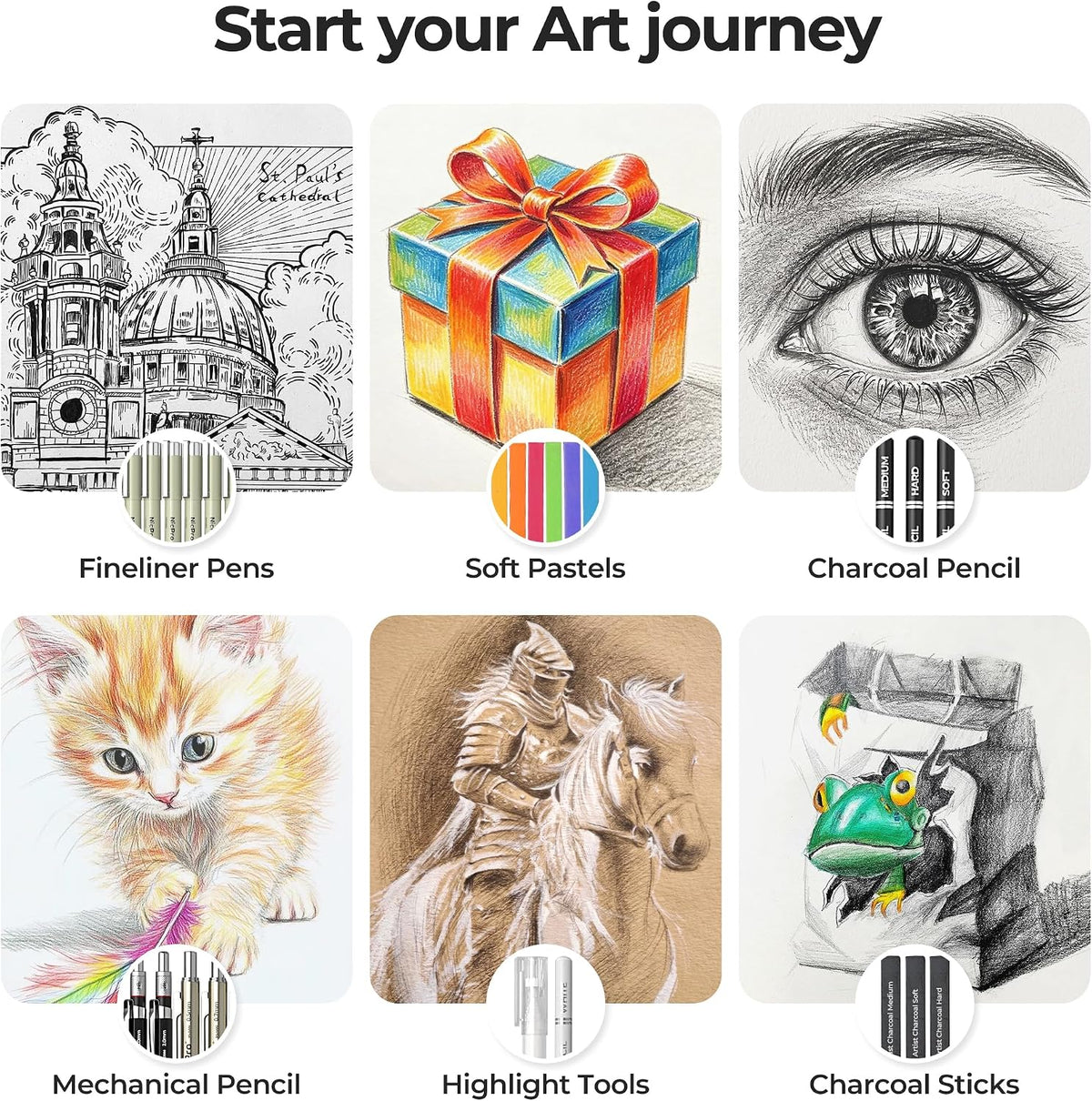 Nicpro 180 PCS Art Drawing Supplies Kit, Pro Art Supplies for Adult & Teens