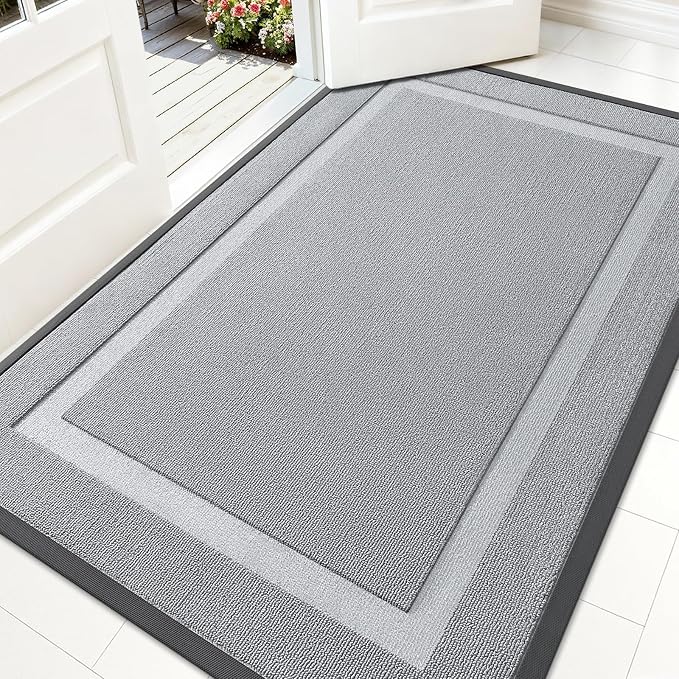 OLANLY Front Door Mat Indoor Outdoor Entrance, Waterproof All-Season,