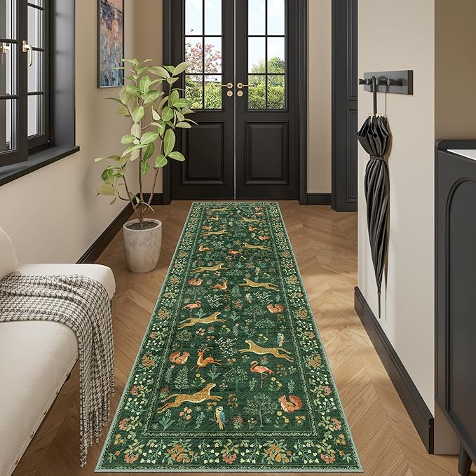 DUKINO 2x6 Rug for Hallway, Washable Kitchen Runner Rug