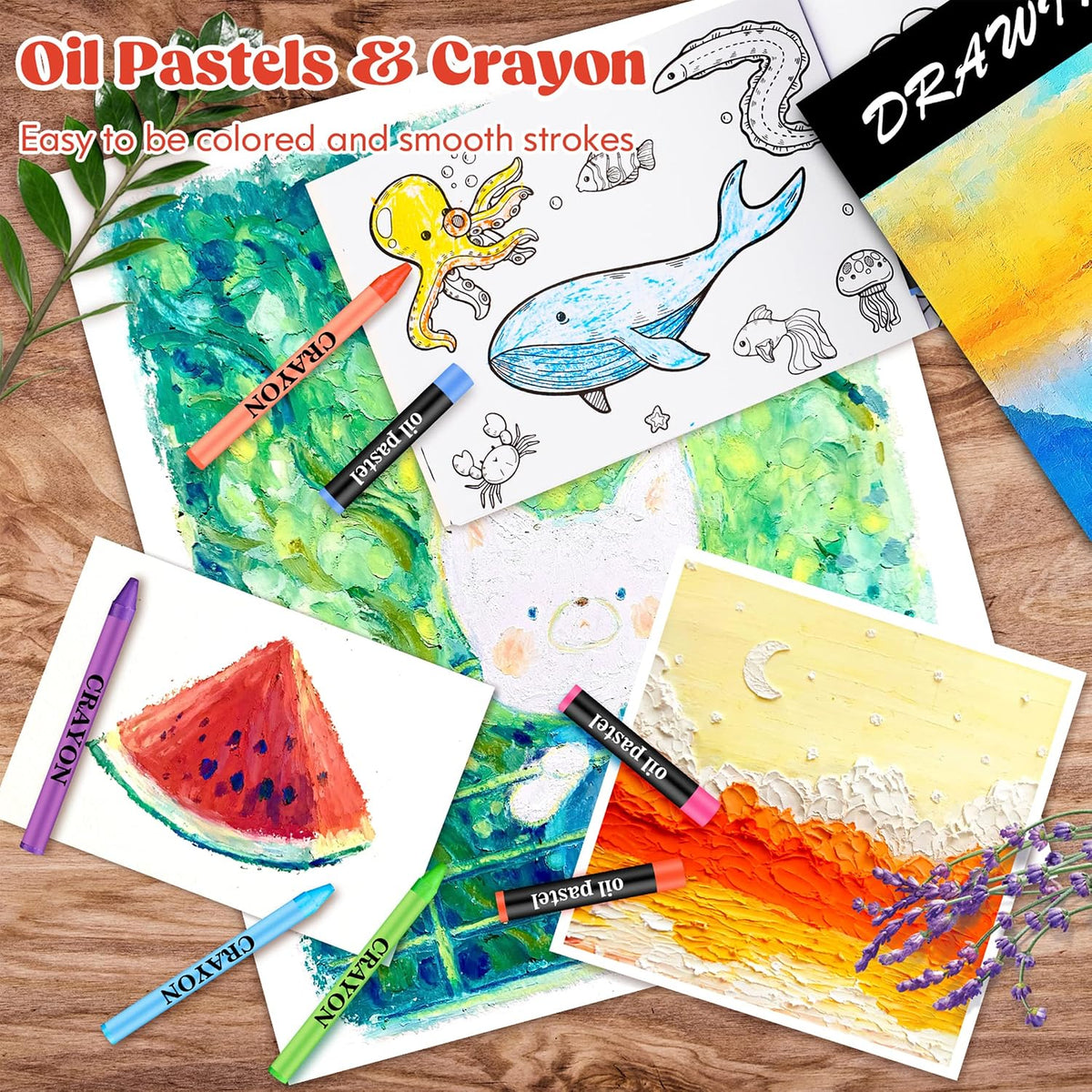 Caliart Art Supplies Kit, 153-Pack Deluxe Drawing Art Set Painting Coloring