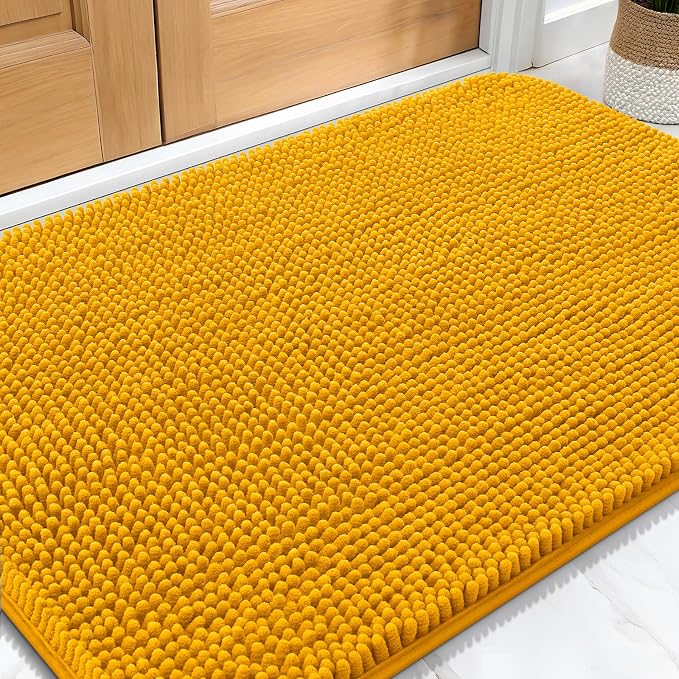 OLANLY Dog Door Mat for Muddy Paws 34x21, Absorbs Moisture and Dirt, Absorbent
