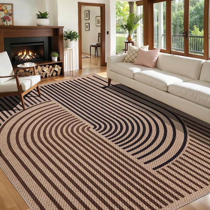 Tangsoo Rainbow Easy Jute Rug 6x9 Washable Area Rugs