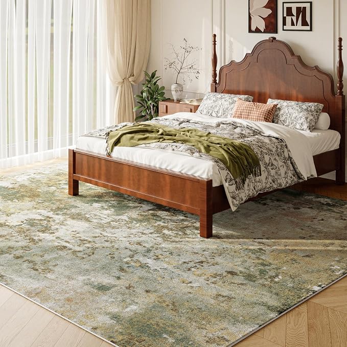 Green Washable Rug 6x9 Area Rugs