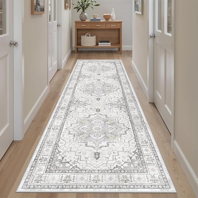 Madane Runner Rug 2'6''x8' Kitchen Runner, Hallway Runner Printed Vintage Rug