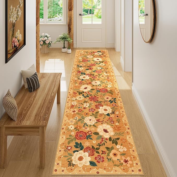 DUKINO 2x8 Runner Rug for Hallway, Washable Kitchen Runner Rug