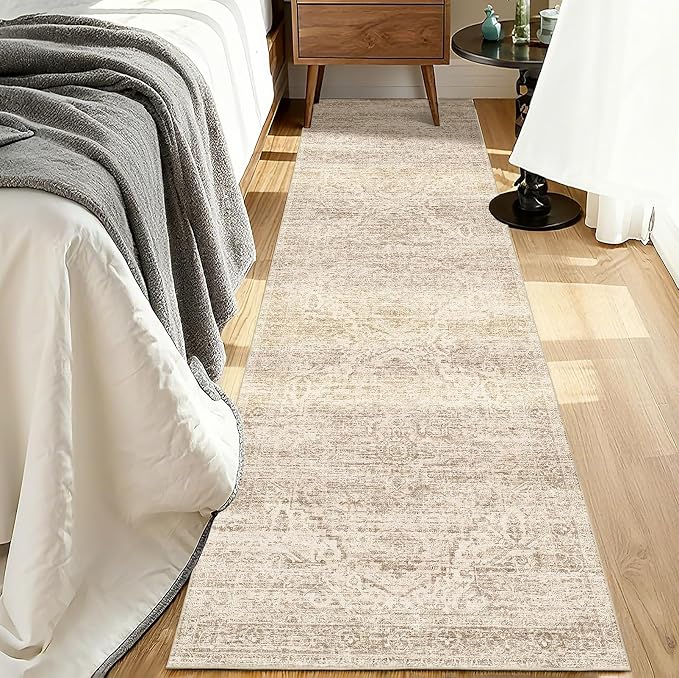 Kitchen Runners Rug 2.5x8 with Non-Slip Backing, Vintage Washable Runner Rugs