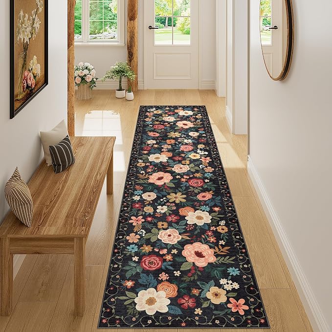 DUKINO 2x8 Runner Rug for Hallway, Washable Kitchen Runner Rug