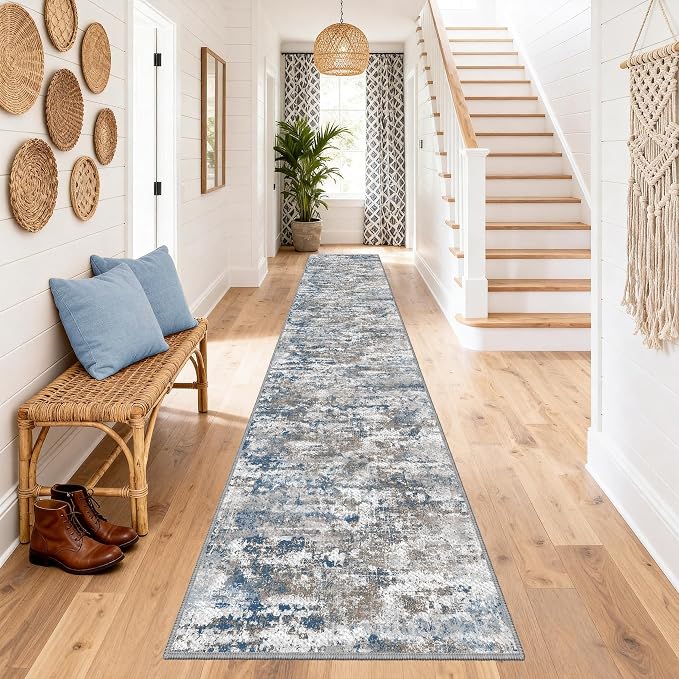Washable Carpet Runners for Hallway 16ft-Non Slip Floor Runners for Dogs