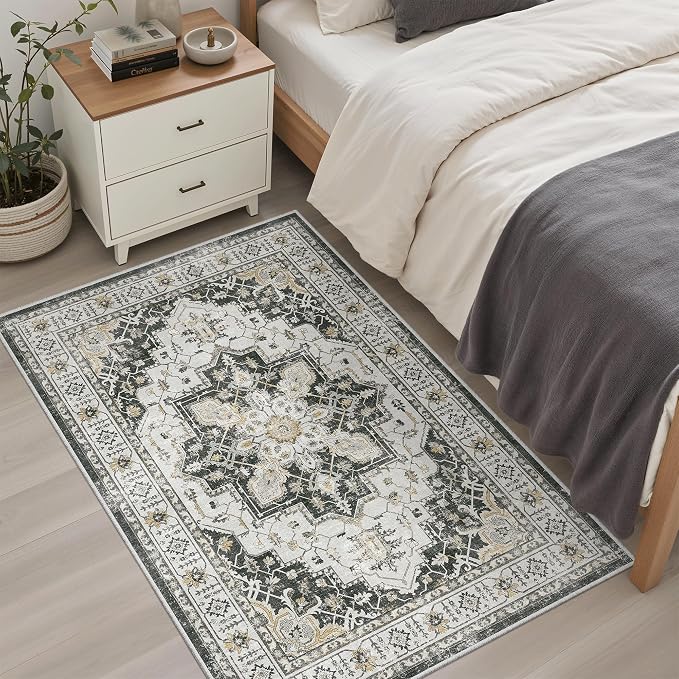 Madane Washable Entry Rug 3x4, Area Rugs