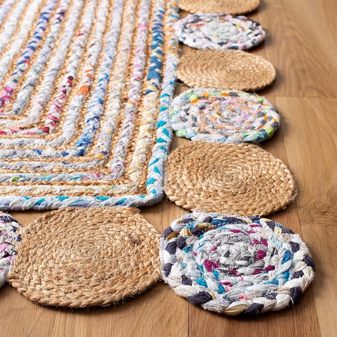 SAFAVIEH Cape Cod Collection 2' x 3' Beige / Multi CAP201B Handmade Boho