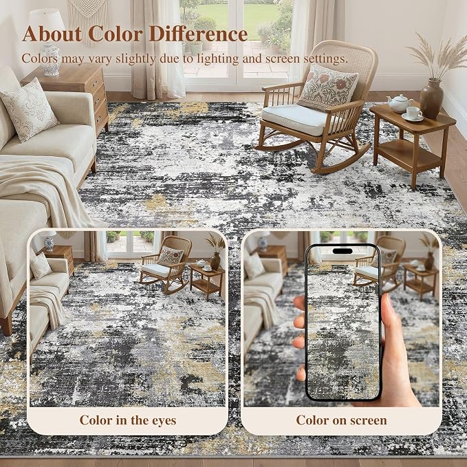 UERMEI 10x14 Area Rug for Living Room