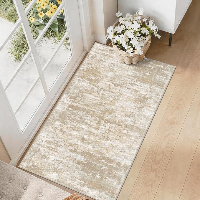 Runners for Hallways Ultra Non-Slip 2x4 Washable Kitchen Rug Abstract Tear and