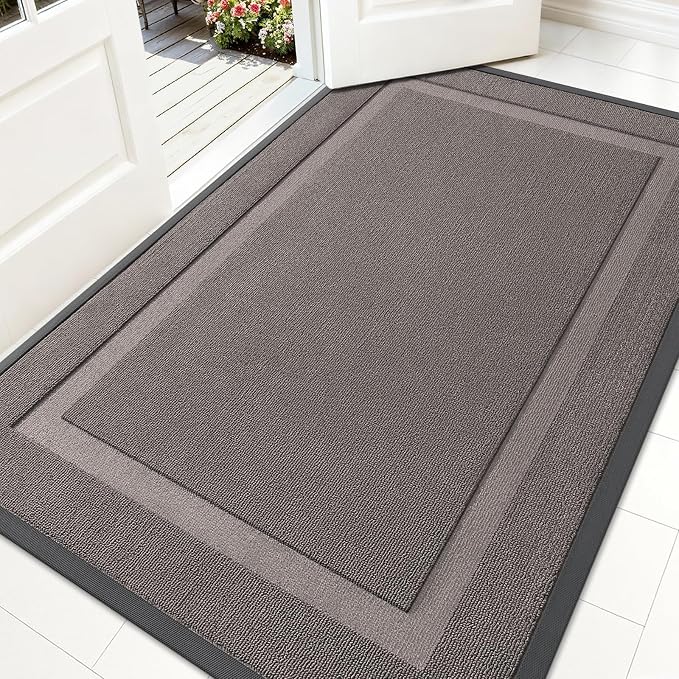 OLANLY Front Door Mat Indoor Outdoor Entrance, Waterproof All-Season,