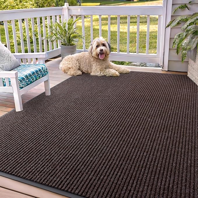 OLANLY Front Door Mat Indoor Outdoor Entrance, Waterproof Heavy Duty Doormat