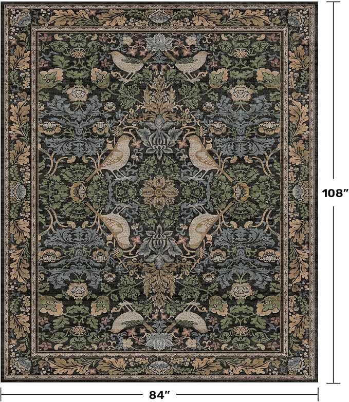 Hazo Haus Washable Living Room Rug 7x9