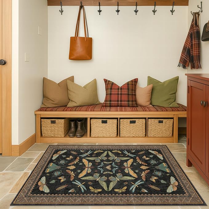 3x5 Entryway Rug Non Slip Washable