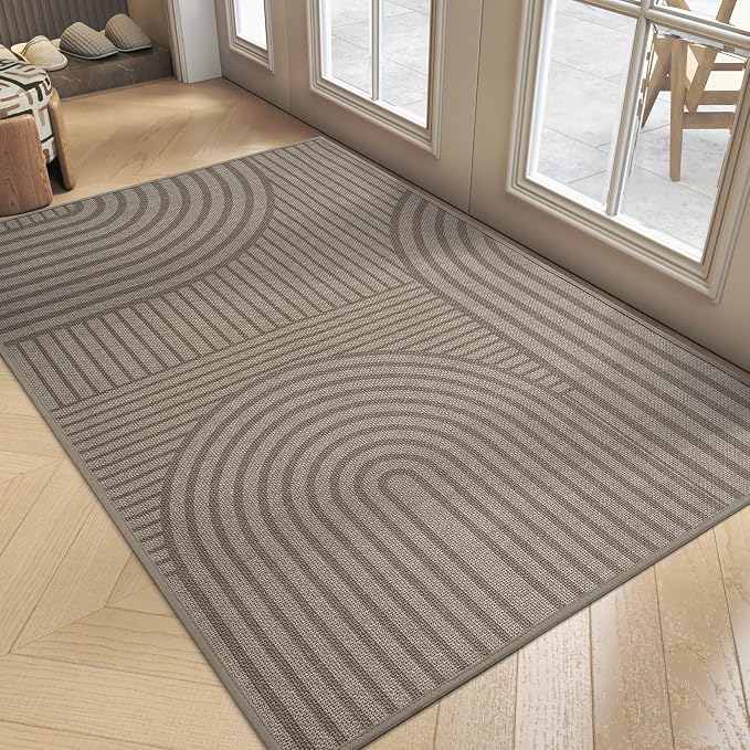Front Door Mat 36'x59'', Absorbent Dirt Resist Washable Non Slip Low-Profile
