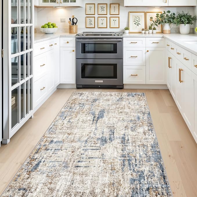 4x8 Washable Area Rug – Non-Slip Rubber Backed Indoor Rug