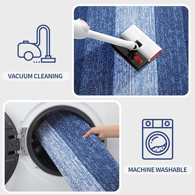 Kitinjoy Indoor Outdoor Door Mat, 59x36 Non-Slip Absorbent Dirt Trapper